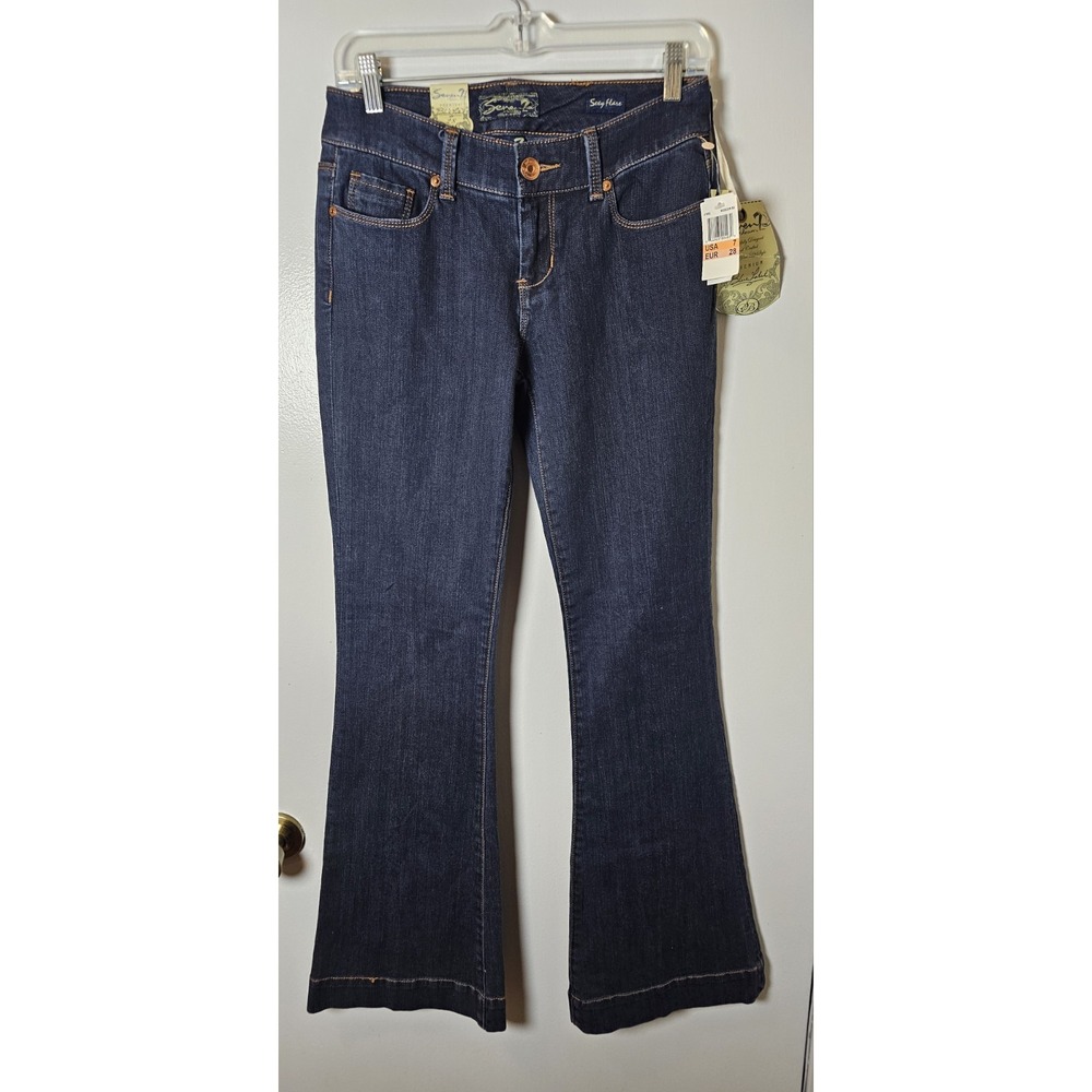 Seven 7 Jeans Premium Blue Label Sexy Flare Jeans Blue Women's Size 28 NWT